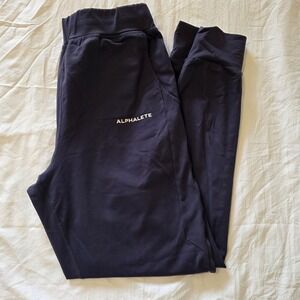 Alphalete Jogger Pants Mens Medium Navy Athleisure Gym Stretch Tapered